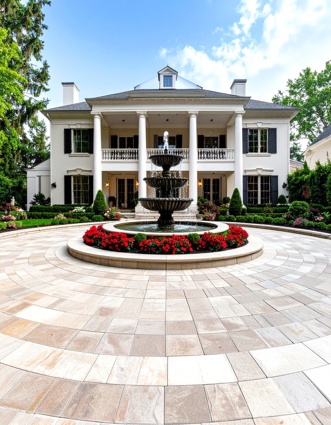 Grand Circular Driveway Entrance - 30 driveway entrance landscaping ideas