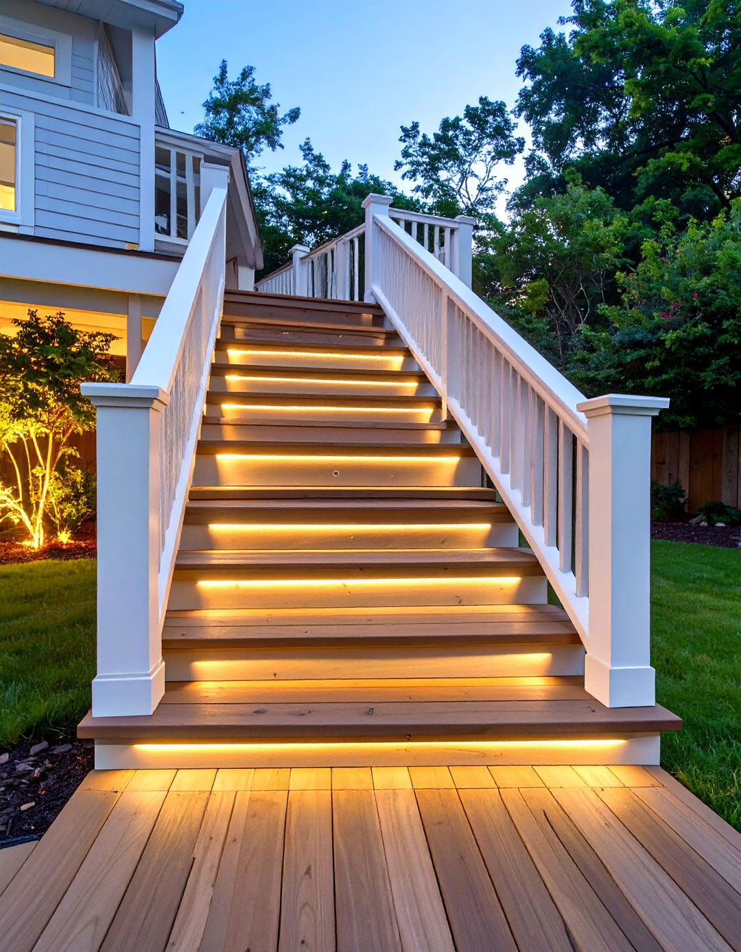 Grand Entrance Deck Stairs - 30 deck stair ideas