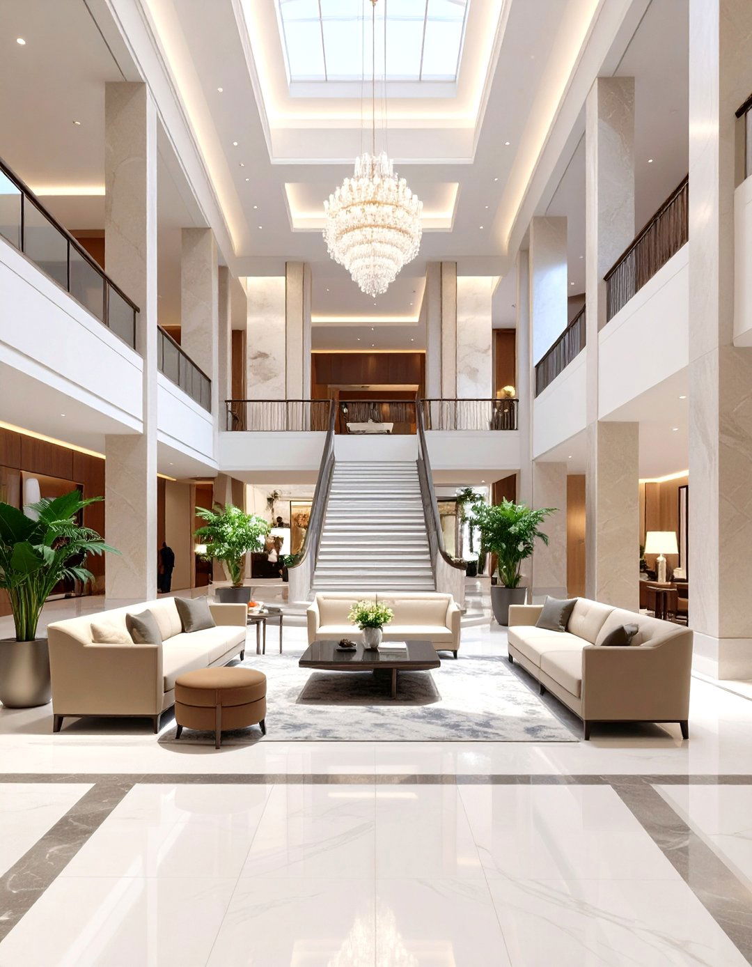 Grand Hotel Lobby Lounge - 30 minecraft living room ideas
