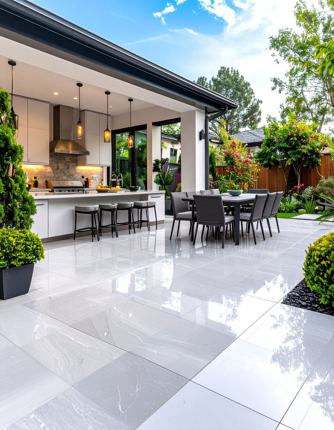 Granite Tile Patio Floor - 30 patio floor ideas