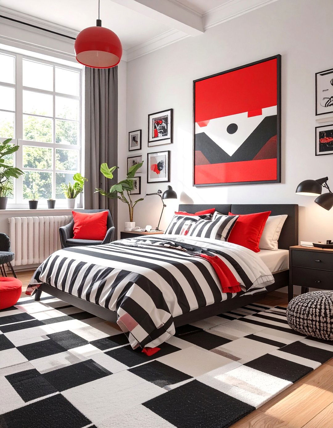 Graphic Black and White Dorm Room - 30 college dorm room ideas