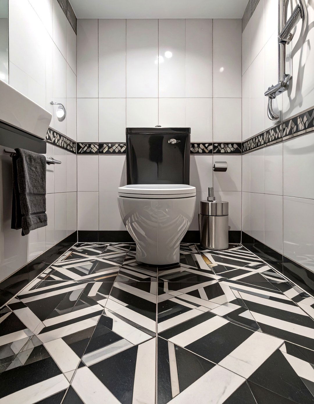 Graphic Tile Statement Indian Toilet Bathroom - 30 indian toilet bathroom design ideas