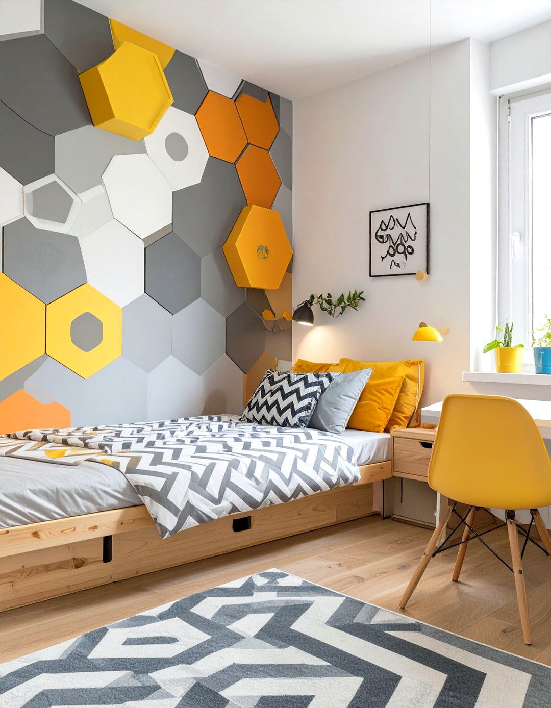 Graphic and Geometric Dorm Decor - 30 dorm decor ideas