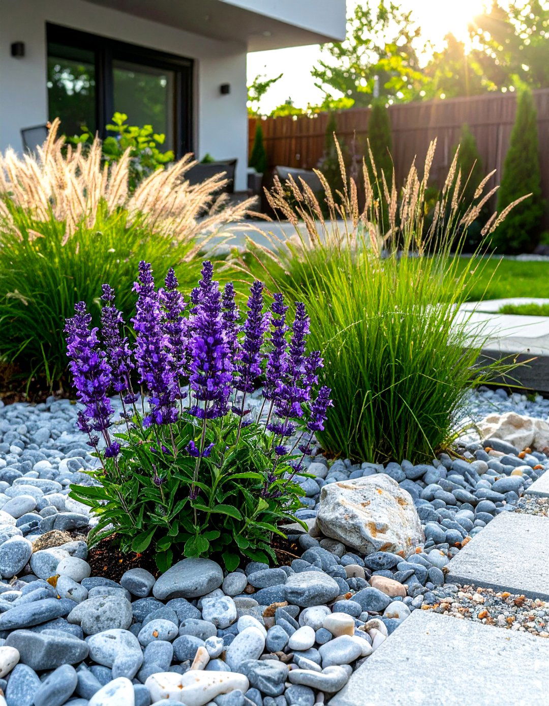 Gravel Garden with Drought Tolerant Plants - 30 small backyard garden ideas