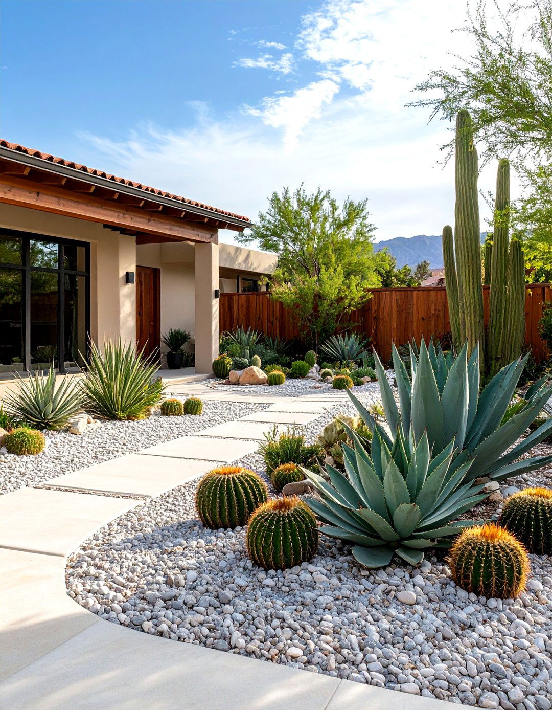 Gravel Mulch for a Dry Garden - 30 front yard mulch ideas