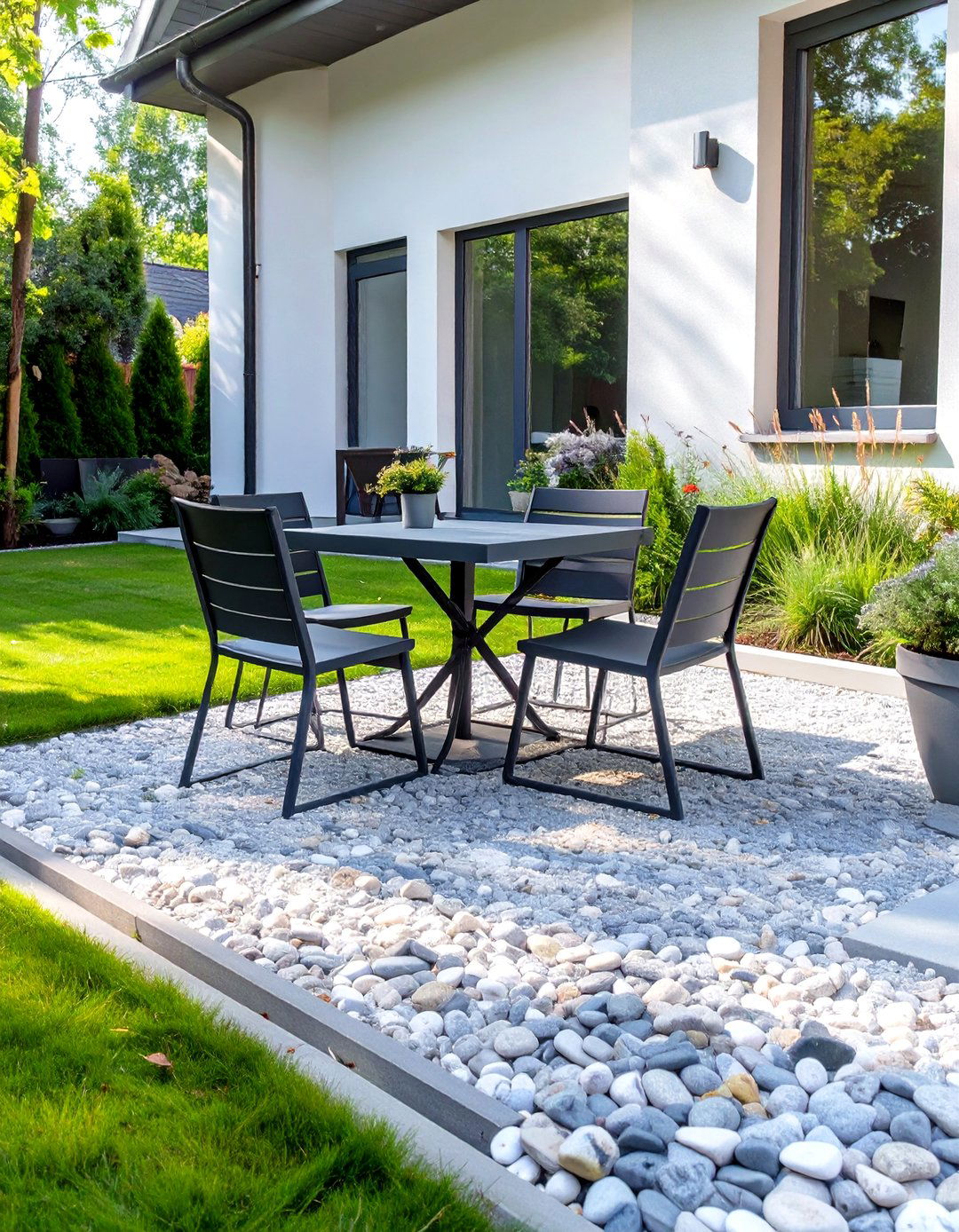 Gravel Pea Stone Patio Base - 30 outdoor patio ideas on a budget