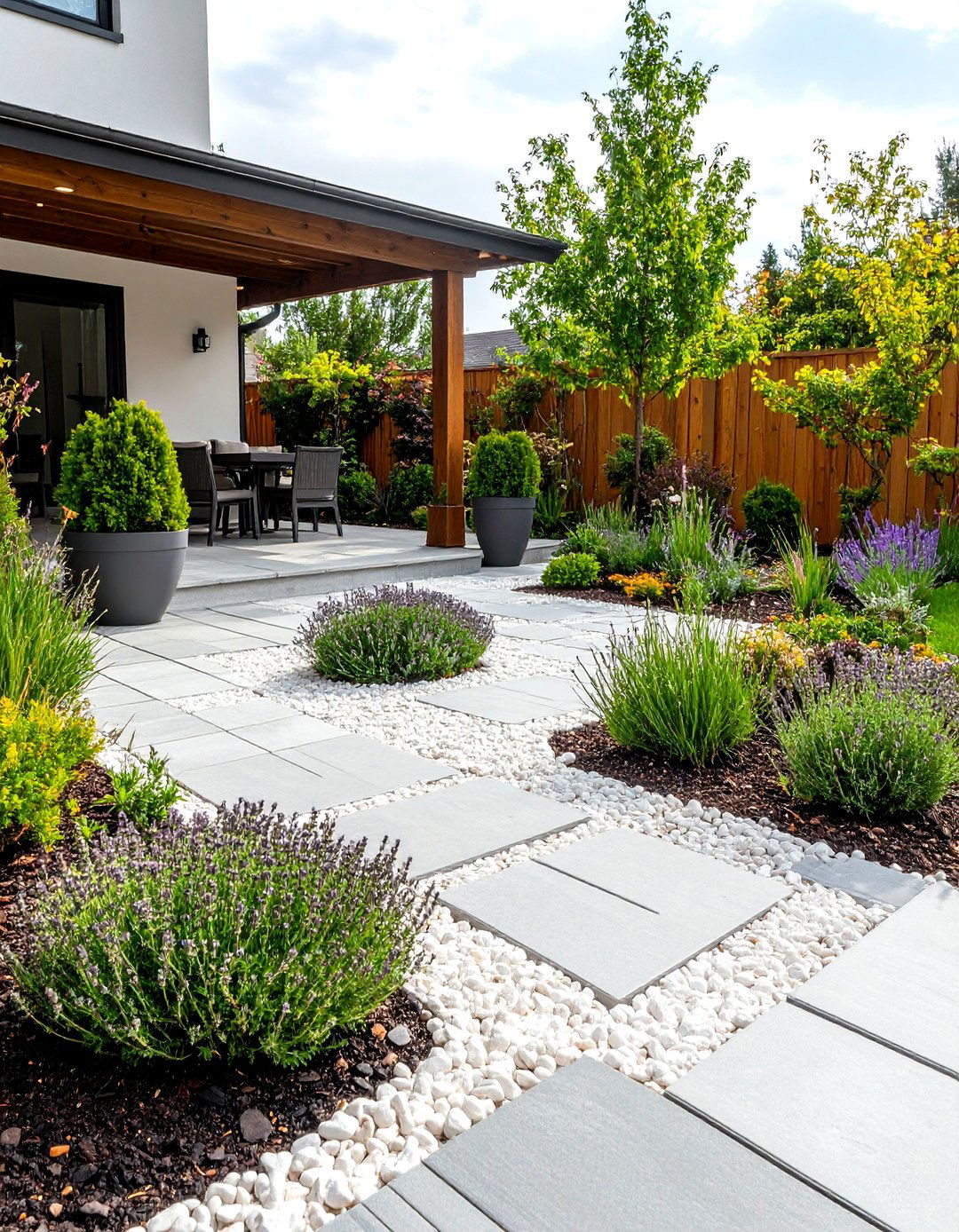 Gravel and Paver Patio Garden Design - 30 patio garden ideas