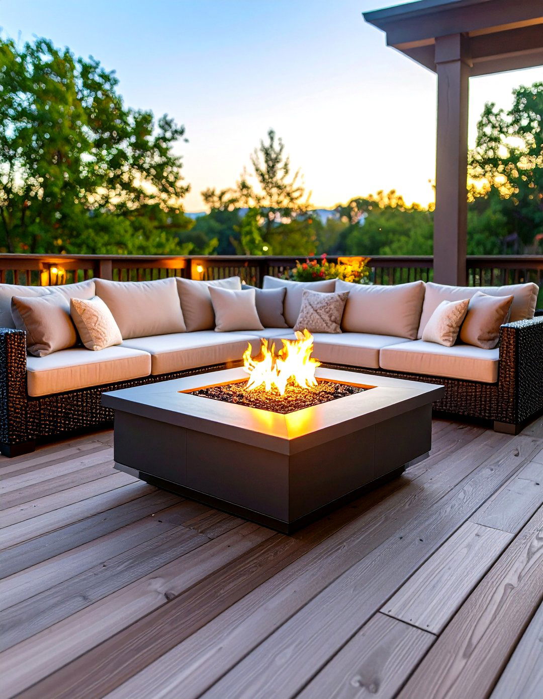Gravel and Steel Firepit Zone - 30 firepit patio ideas