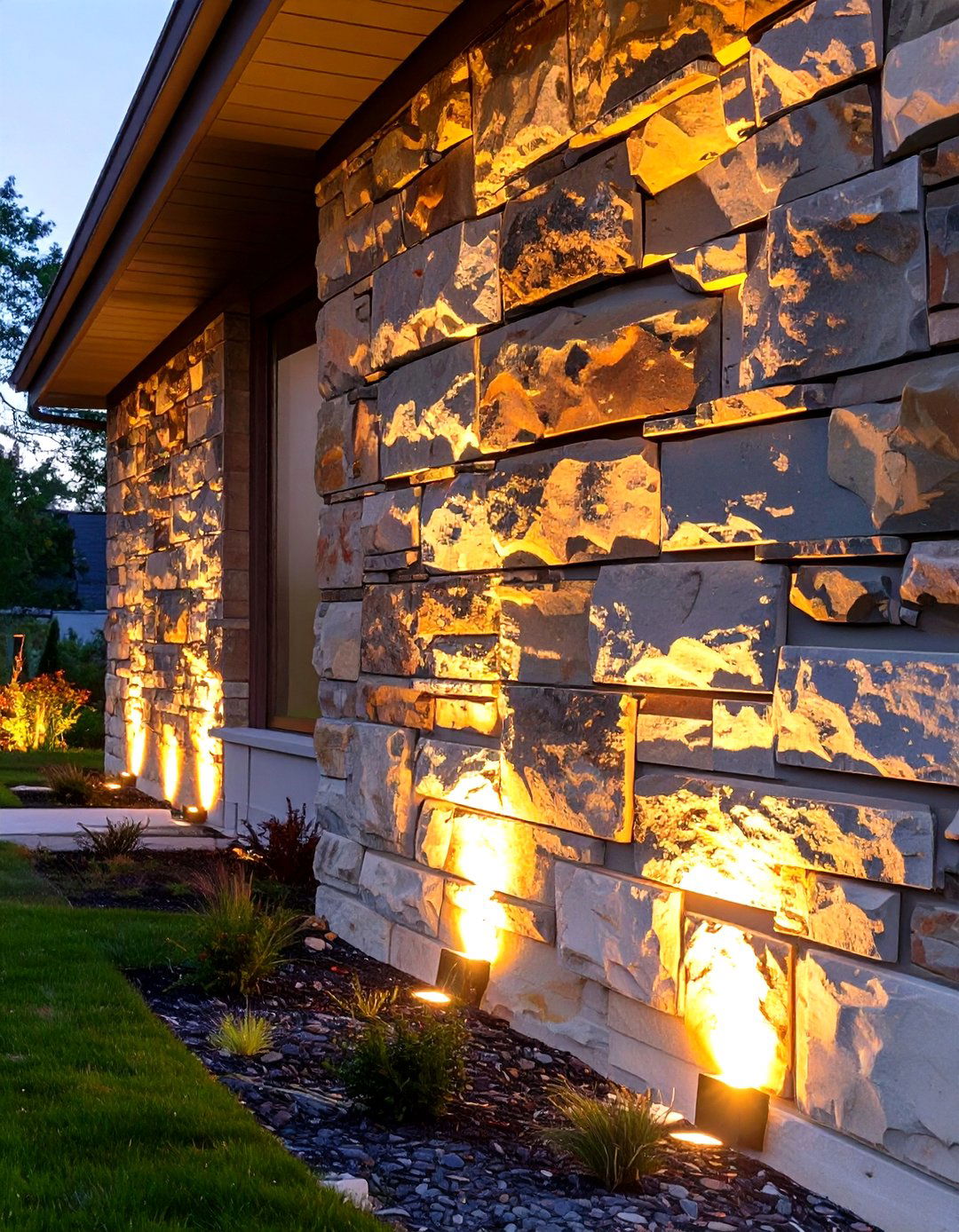 Grazing Technique for Textured Surfaces - 30 outdoor lighting ideas for front of house
