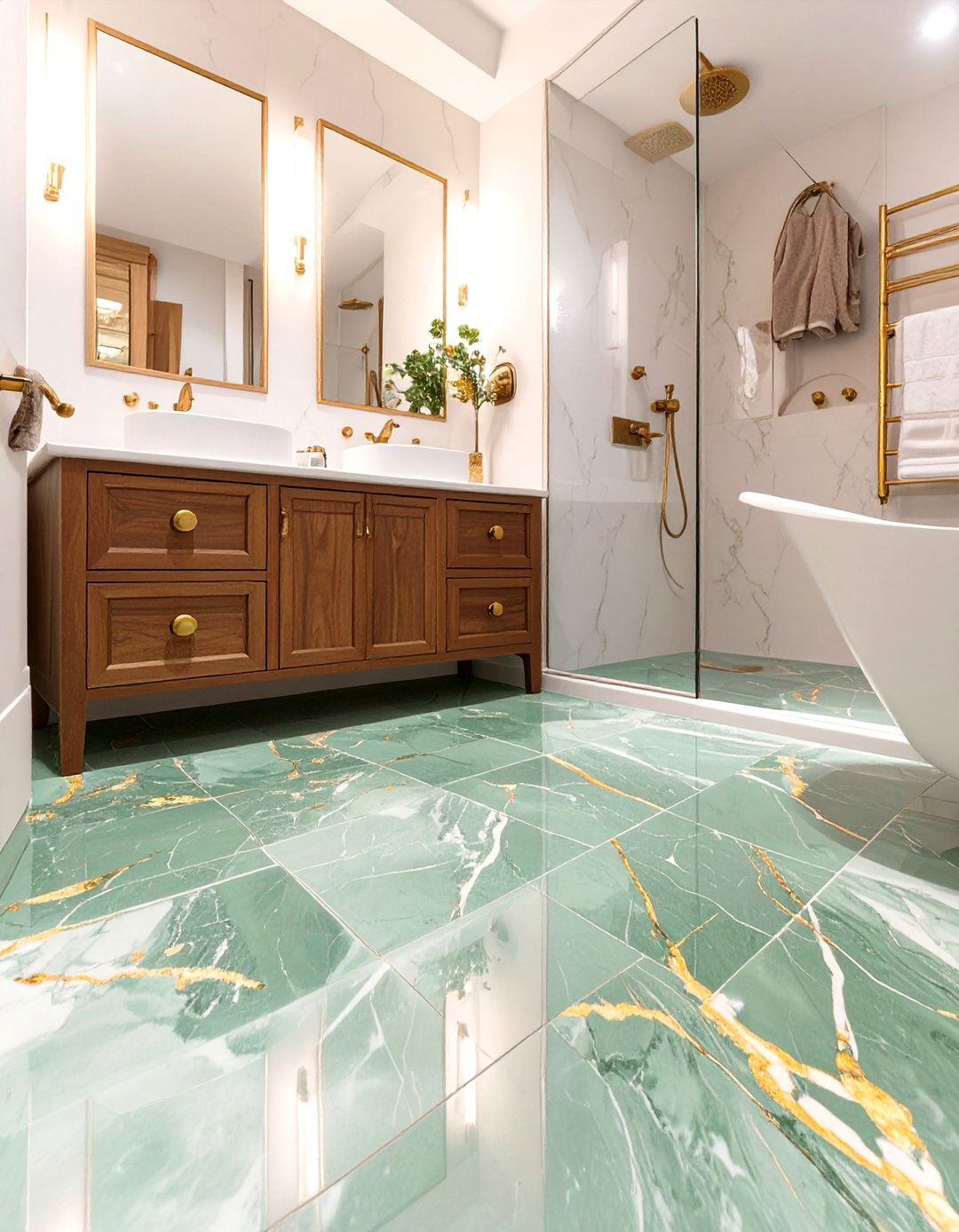 30 Unique Bathroom Floor Tiles Ideas for a Custom Look - We Love Home Blog