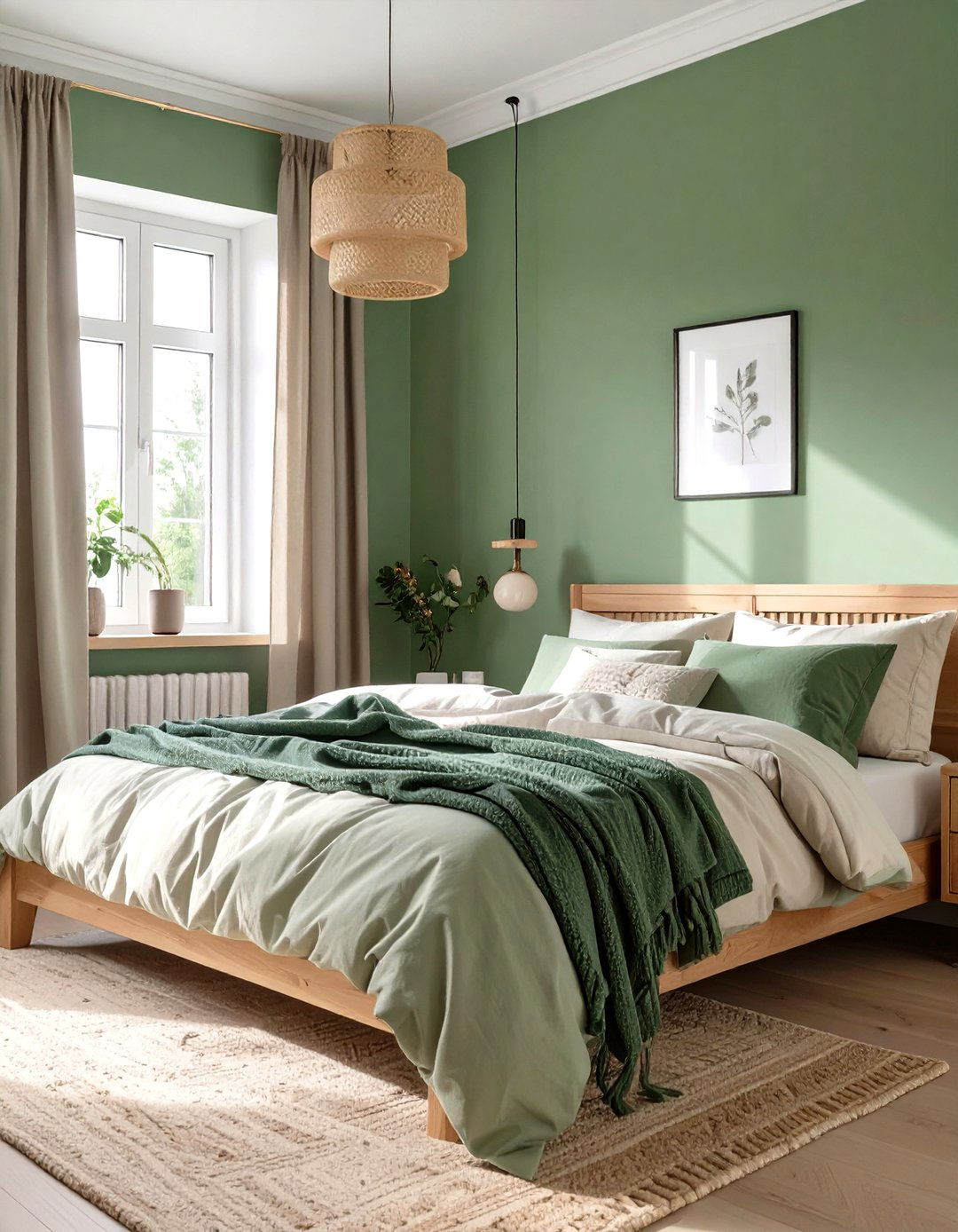 Green Sage and Natural Wood Accents - 30 teenage girl room ideas