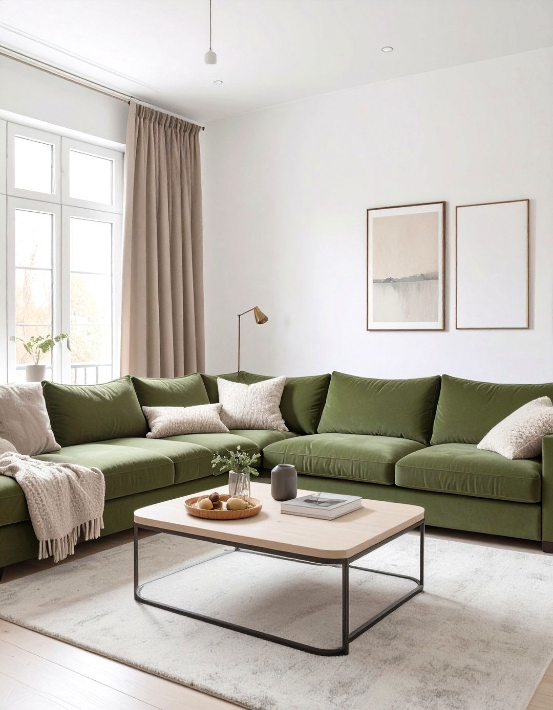 Green Sectional Couch For Family Comfort - 30 green couch living room ideas