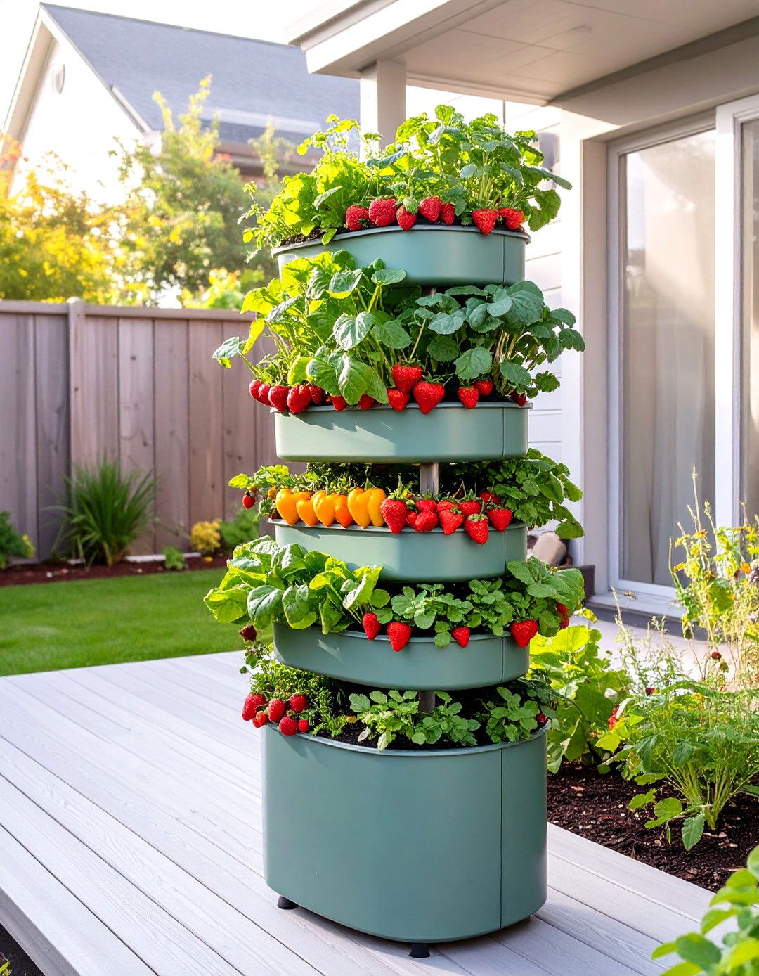 GreenStalk Vertical Small Backyard Vegetable Garden - 30 small backyard backyard vegetable garden ideas