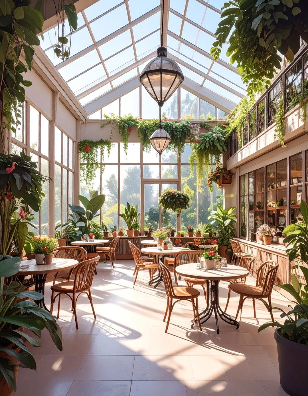 Greenhouse Botanical Cafe - 30 cafe interior design ideas