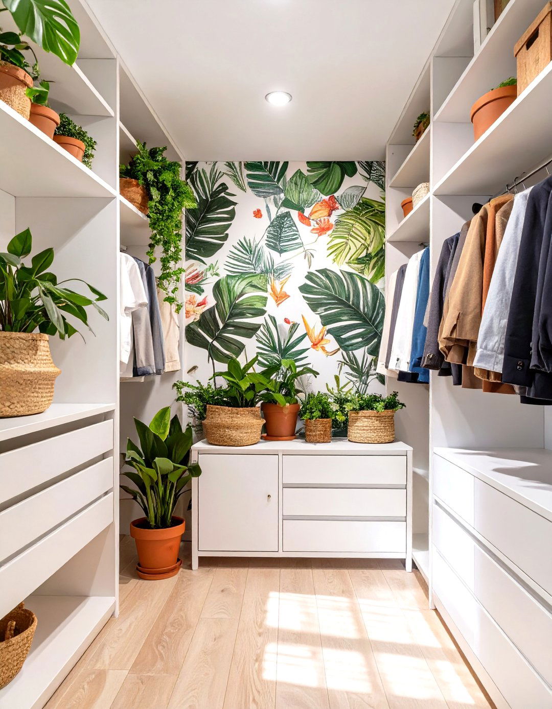 Greenhouse Botanical Closet - 30 broom walk in closet ideas