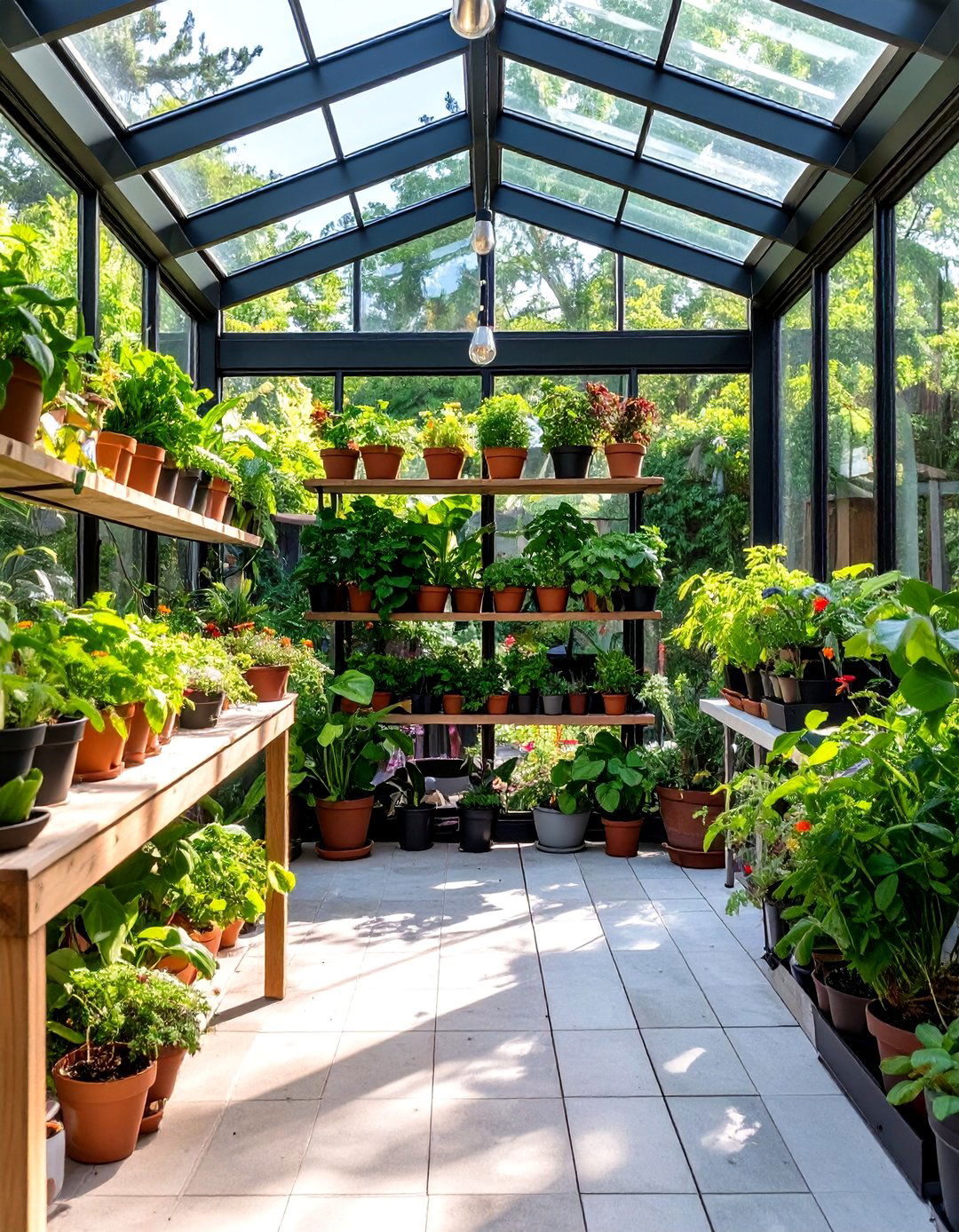 Greenhouse and Indoor Garden Sanctuary - 30 garage door conversion ideas
