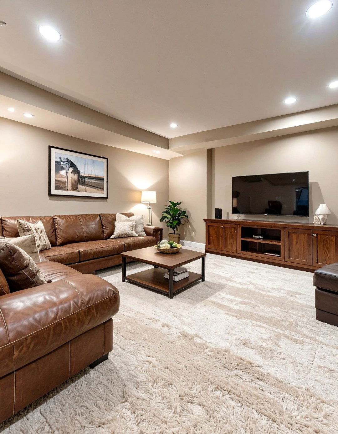 Greige Basement Color Scheme - 30 basement paint color ideas