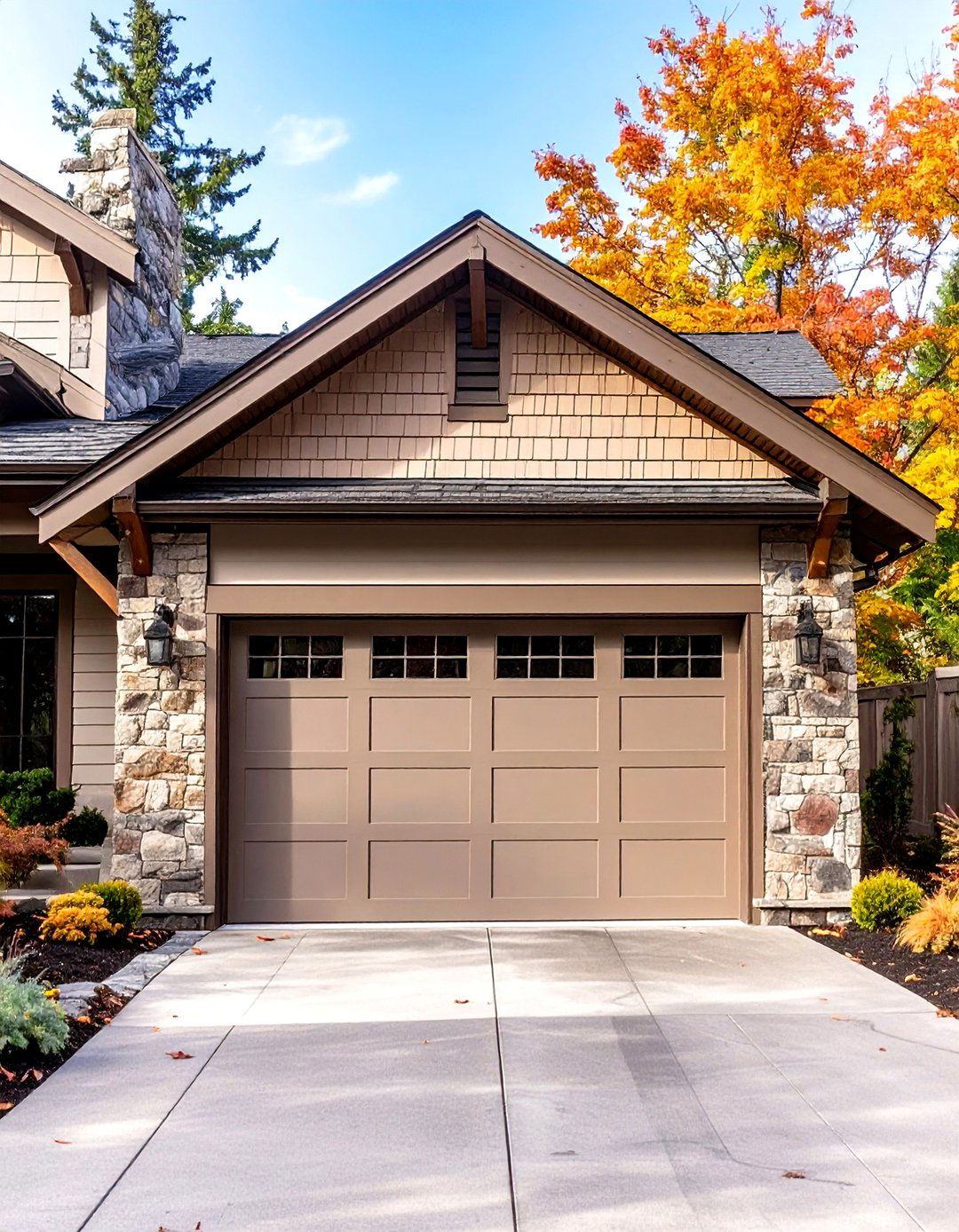 Greige Garage Door Color - 30 garage door paint ideas