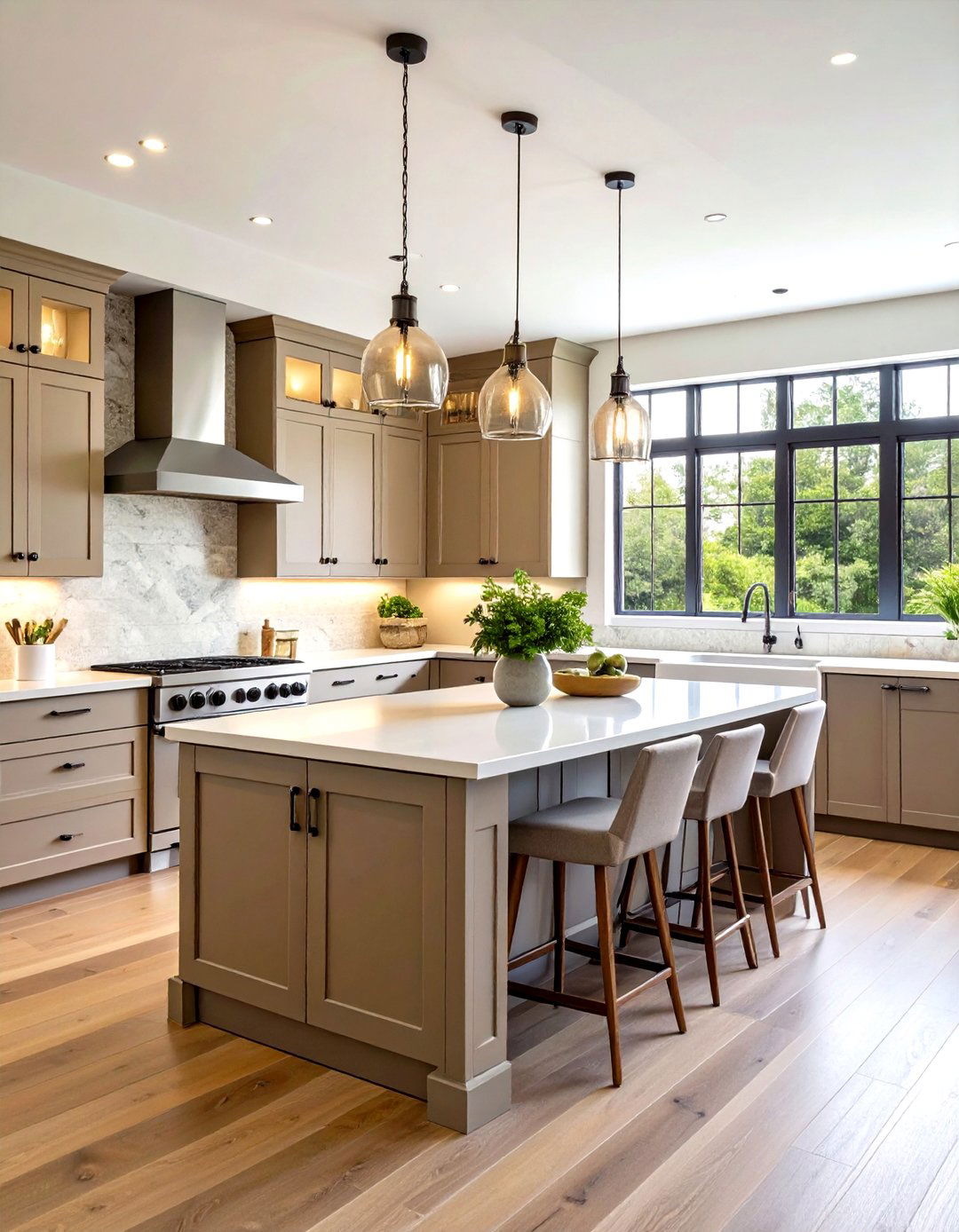 Greige Kitchen Cabinets - 30 kitchen cabinet color ideas