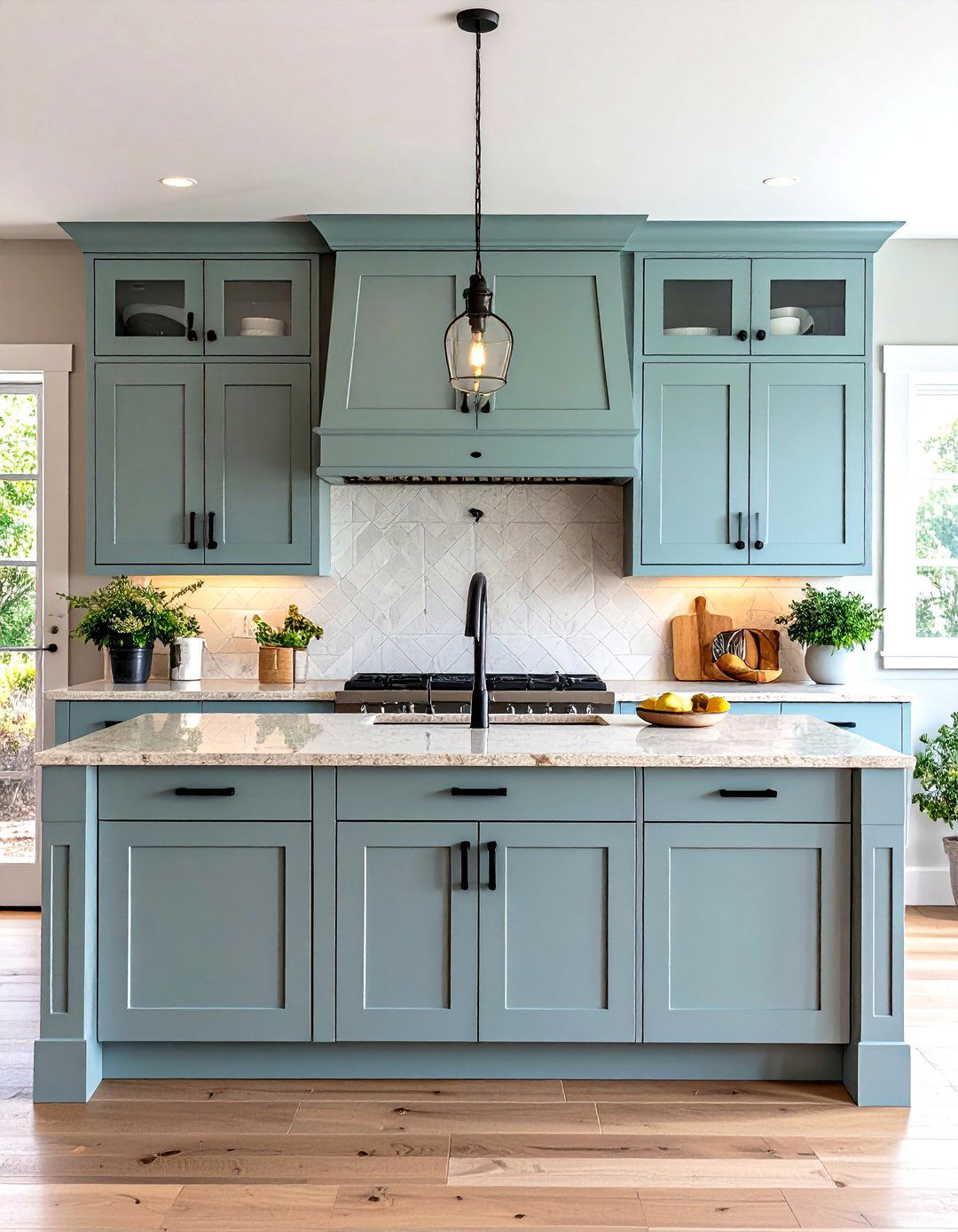 Greige Painted Kitchen Cabinets - 30 painted kitchen cabinet ideas