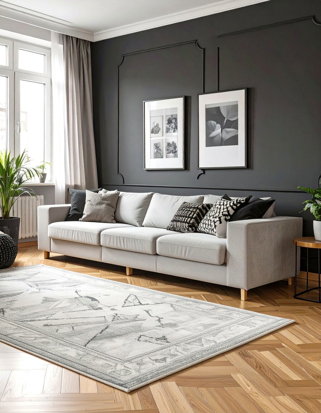 Grey Sofa Black Walls Living Room - 30 black and grey living room ideas