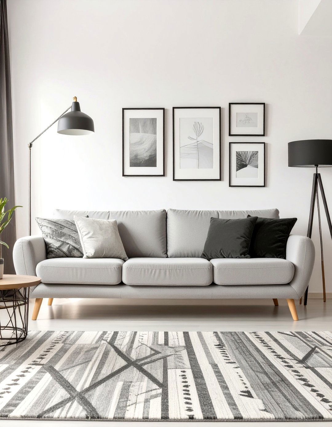 Grey Sofa Living Room with Black Decor - 30 modern black and grey living room ideas