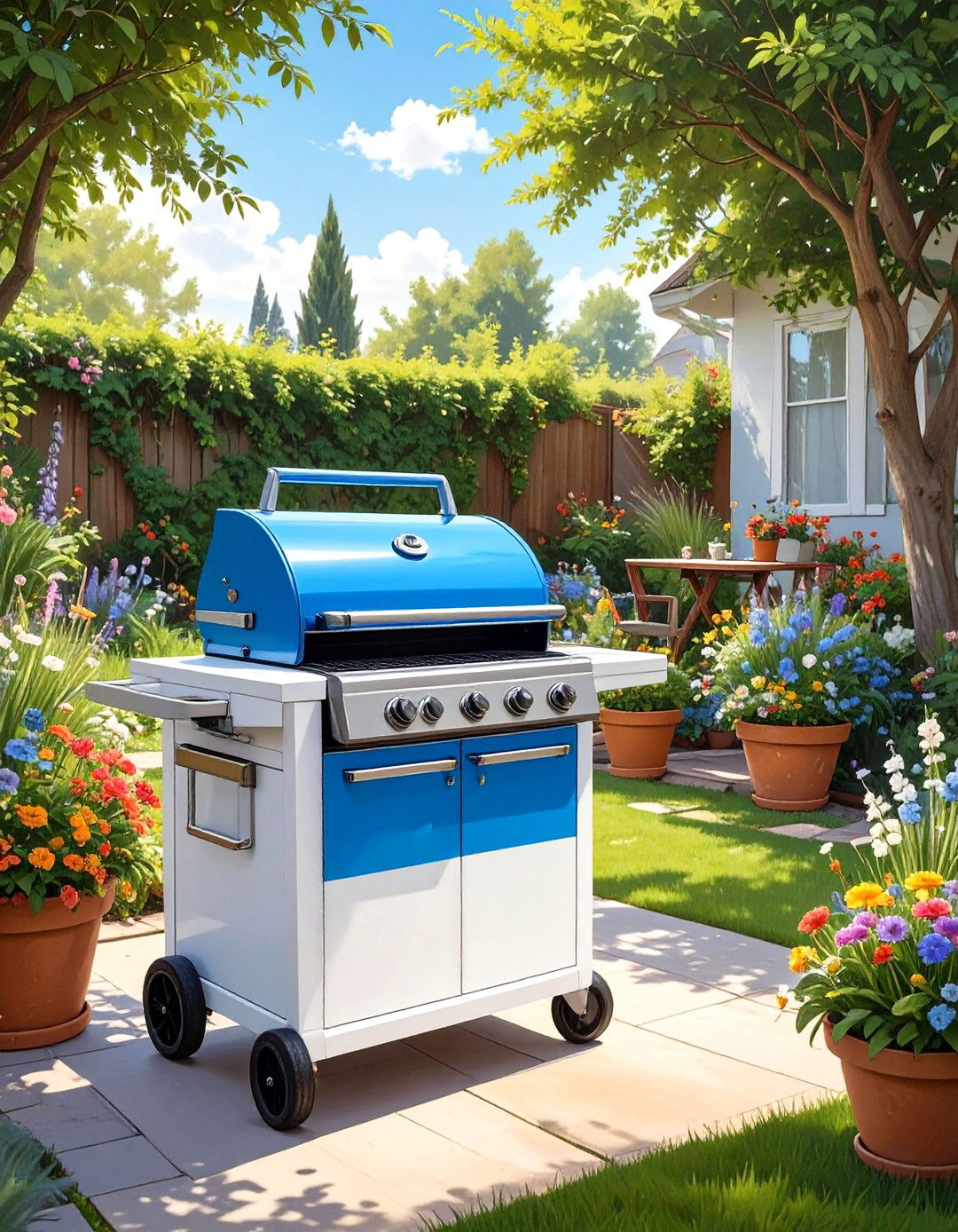 Grill and Cooler Combo Cart - 30 small patio grill ideas