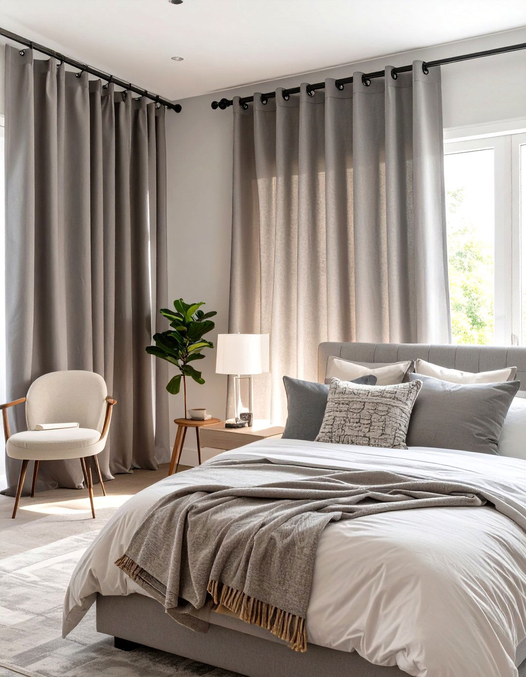 30 Stylish Master Bedroom Curtain Ideas for Privacy