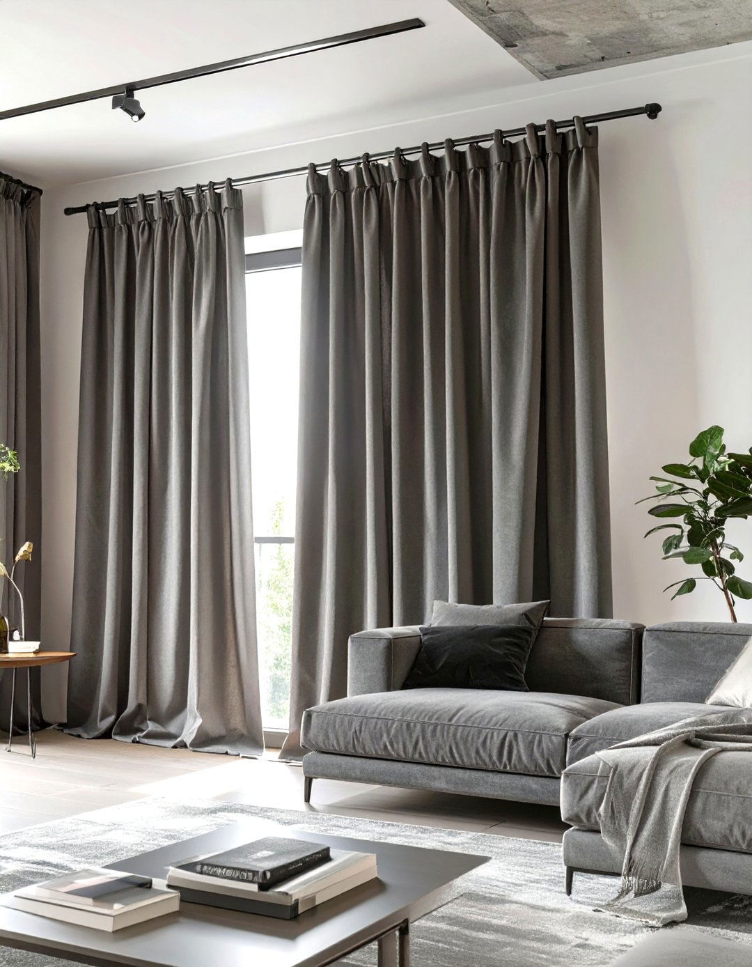 Grommet Top Curtains for a Contemporary Style - 30 curtain ideas for living room