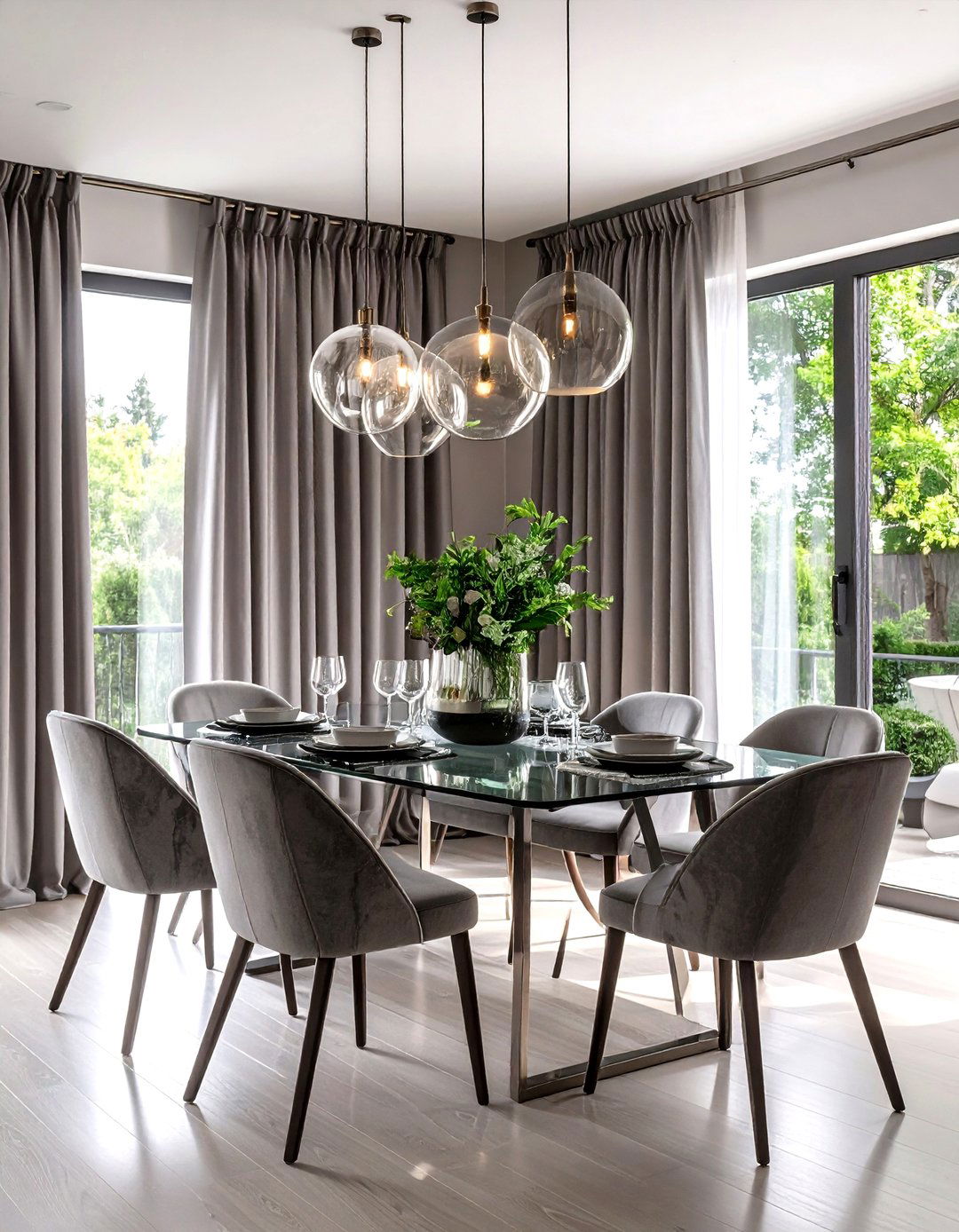 Grommet Top Dining Room Curtains - 30 dining room curtains ideas