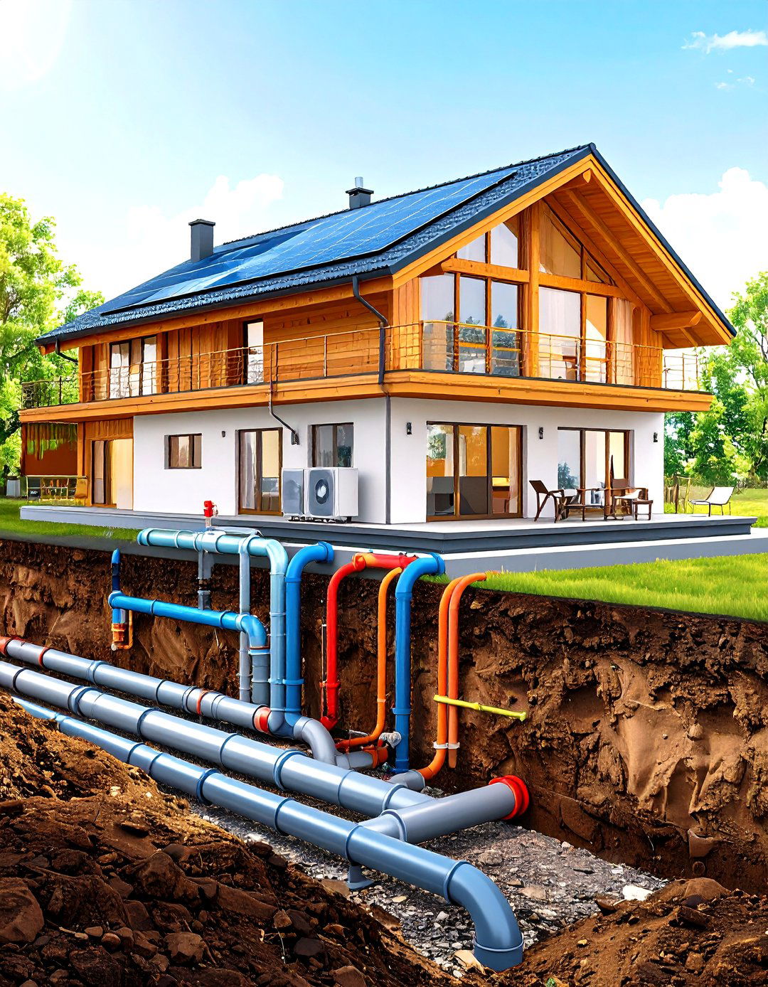 Ground Source Heat Pump Integration - 30 passive house design ideas
