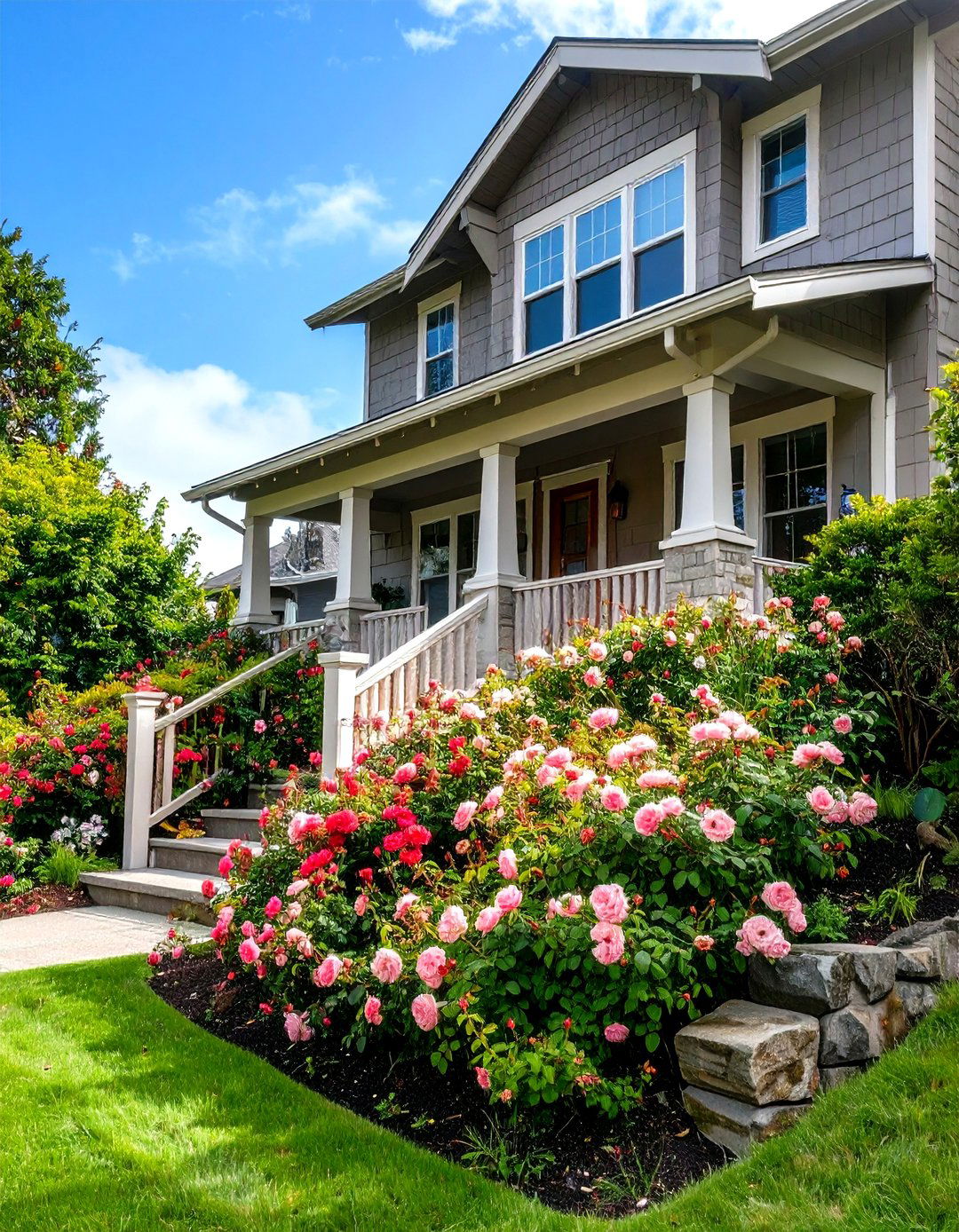 Groundcover Roses for Slopes and Banks - 30 rose garden ideas