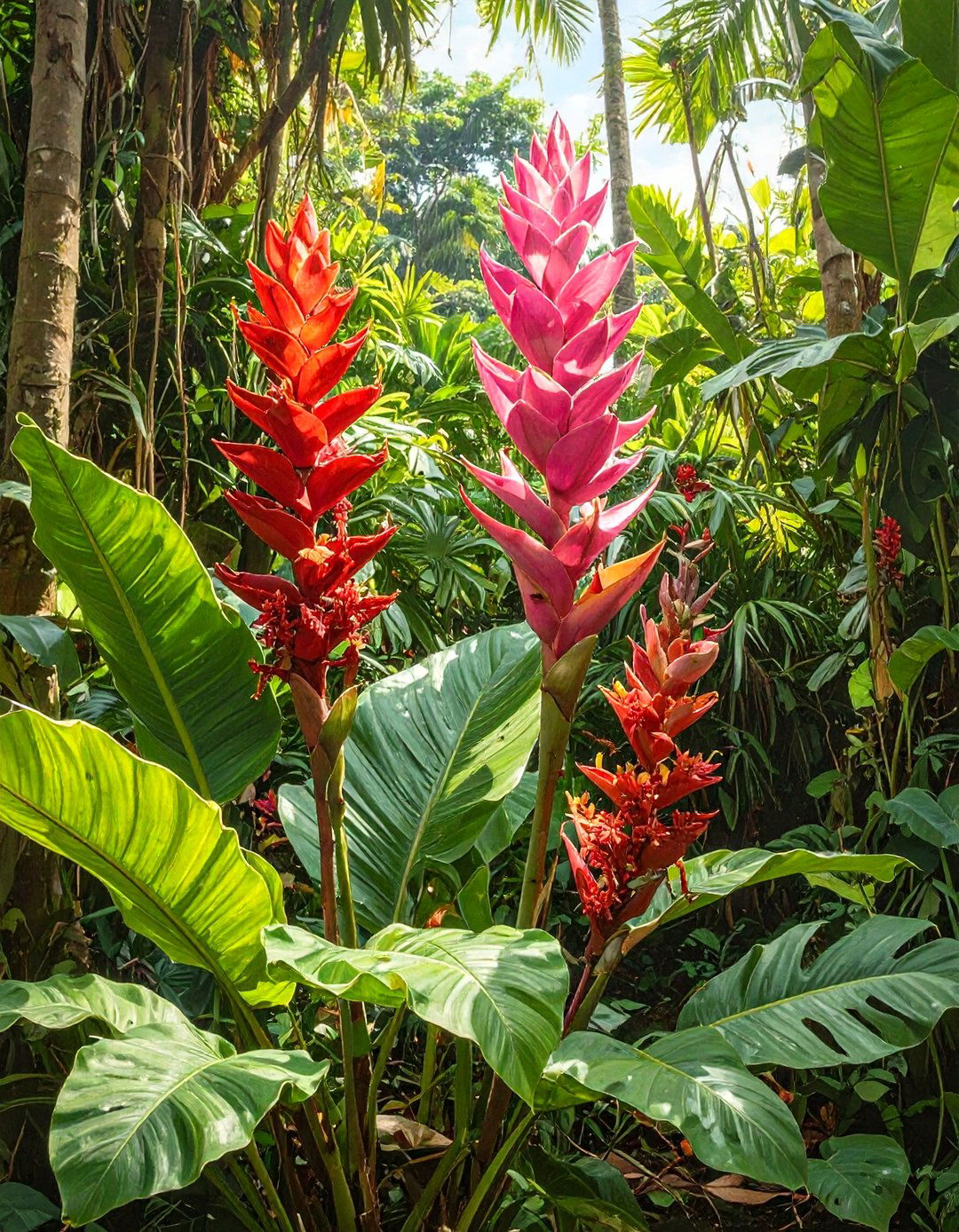 Growing Torch Ginger and Heliconia Plants - 30 tropical backyard ideas