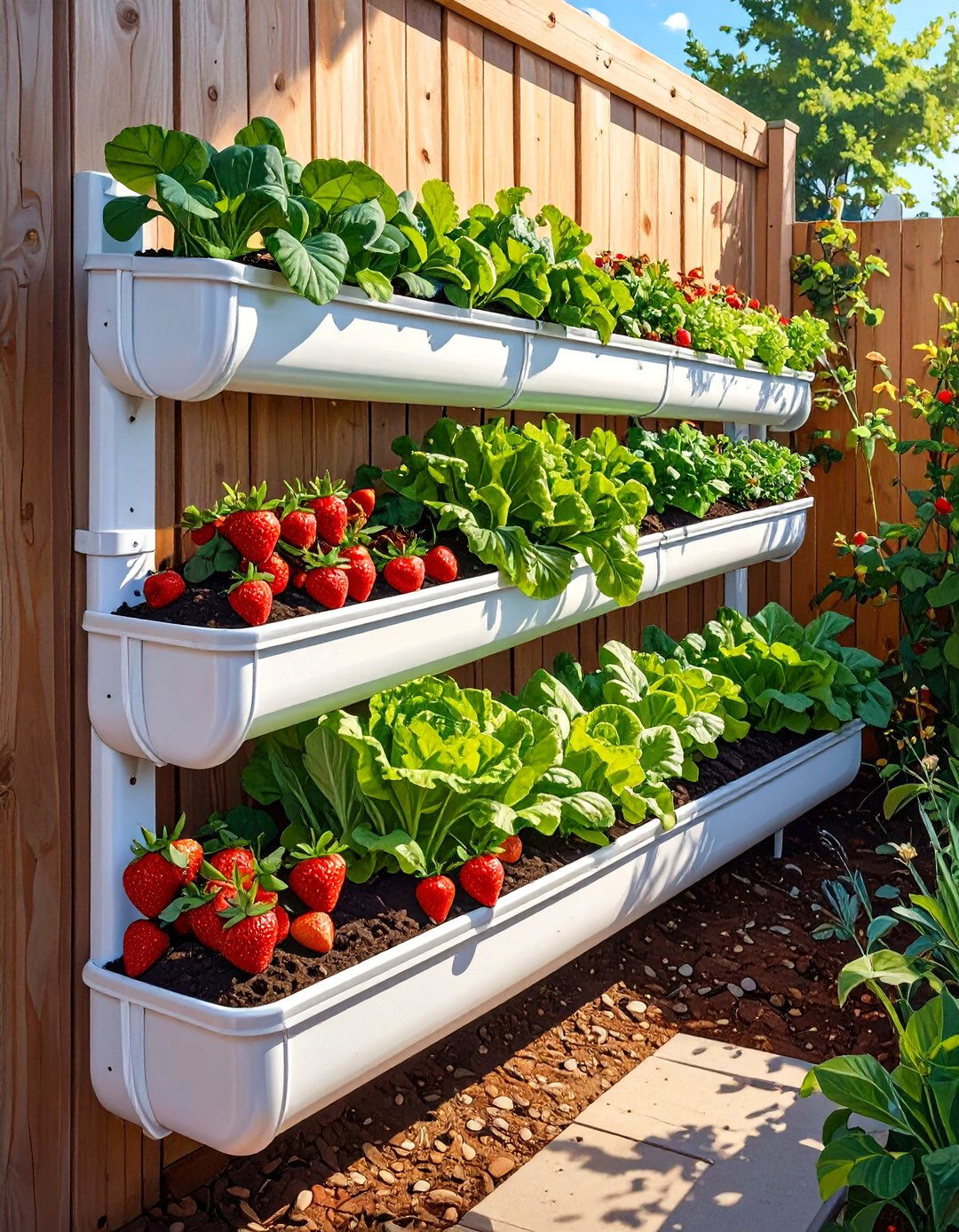 Gutter Garden System for a Small Patio - 30 small patio garden ideas