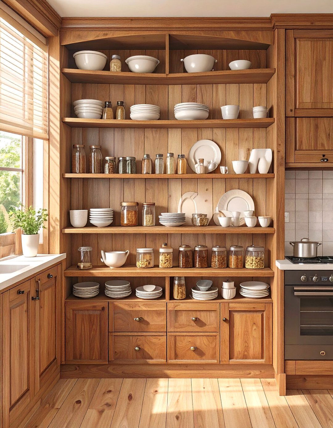 Half Moon Revolving Shelves - 30 blind corner kitchen cabinet ideas
