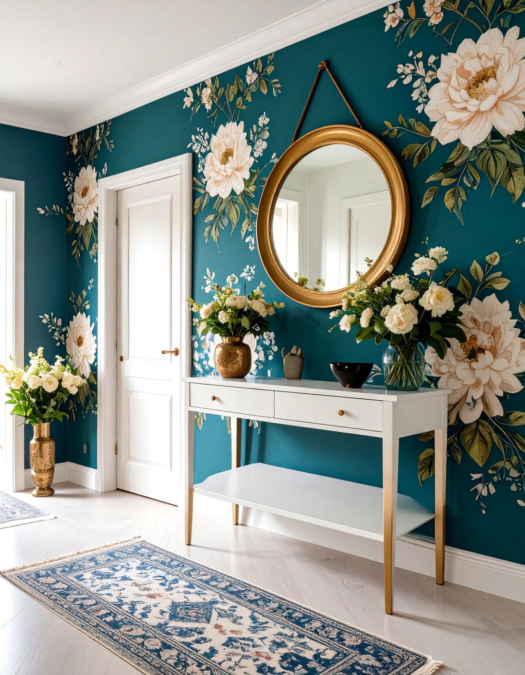 Hallway with Accent Wall - 30 hallway decorating ideas