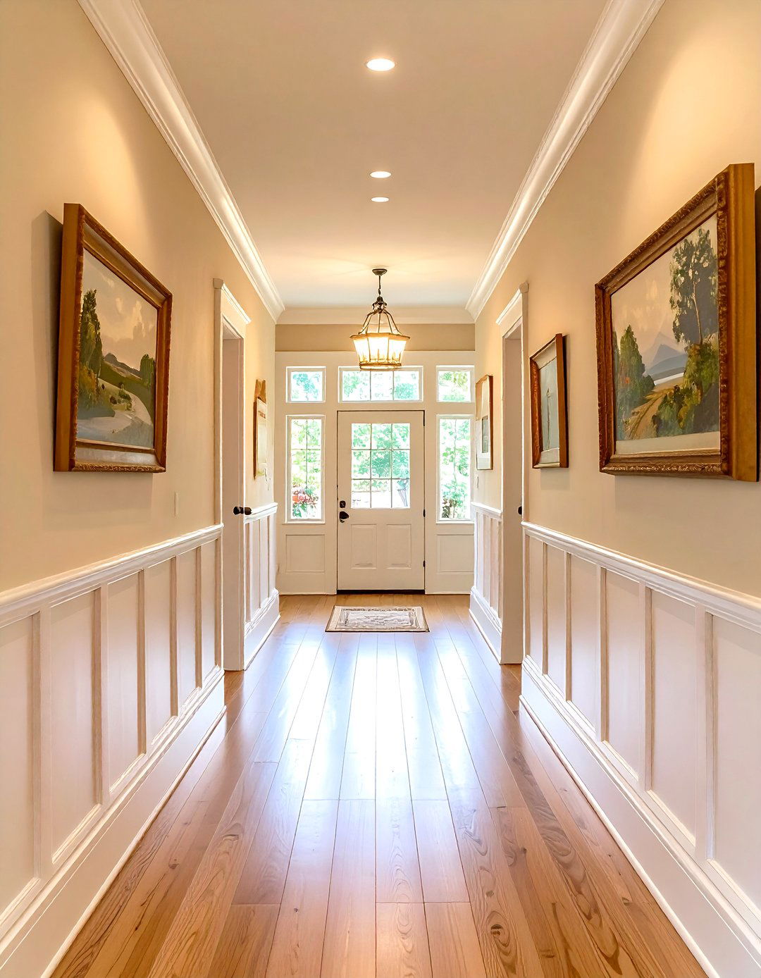 Hallway with Paneled Walls - 30 hallway decorating ideas