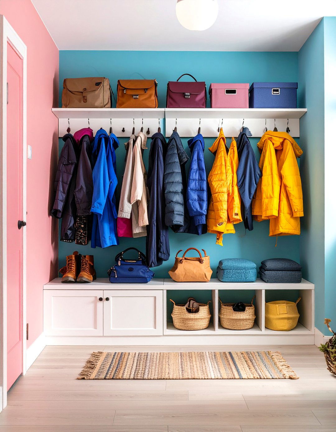 Hallway with a Functional Mudroom Nook - 30 hallway design ideas