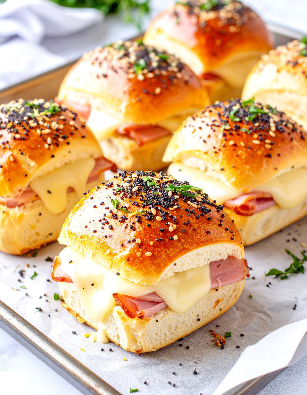 Ham and Cheese Sliders - 30 baby shower snack ideas