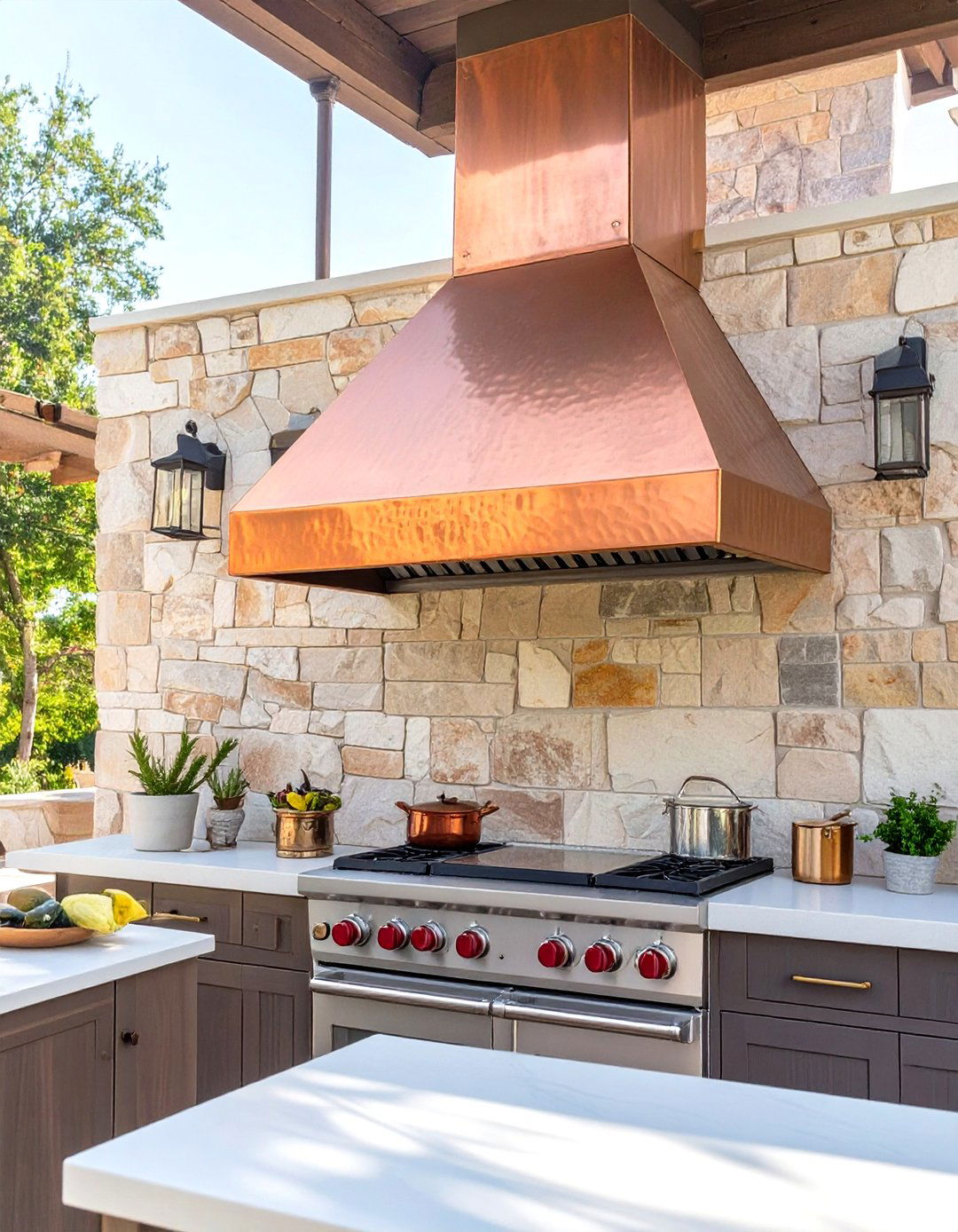 Hammered Metal Outdoor Grill Exhaust Hood - 30 outdoor grill exhaust hood ideas