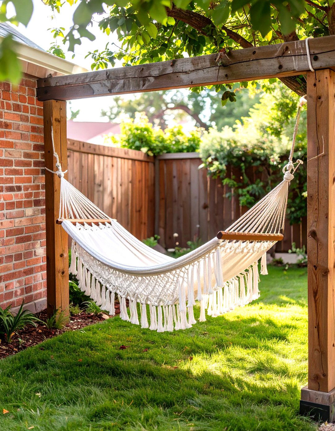 Hammock Nook - 30 small backyard landscape ideas