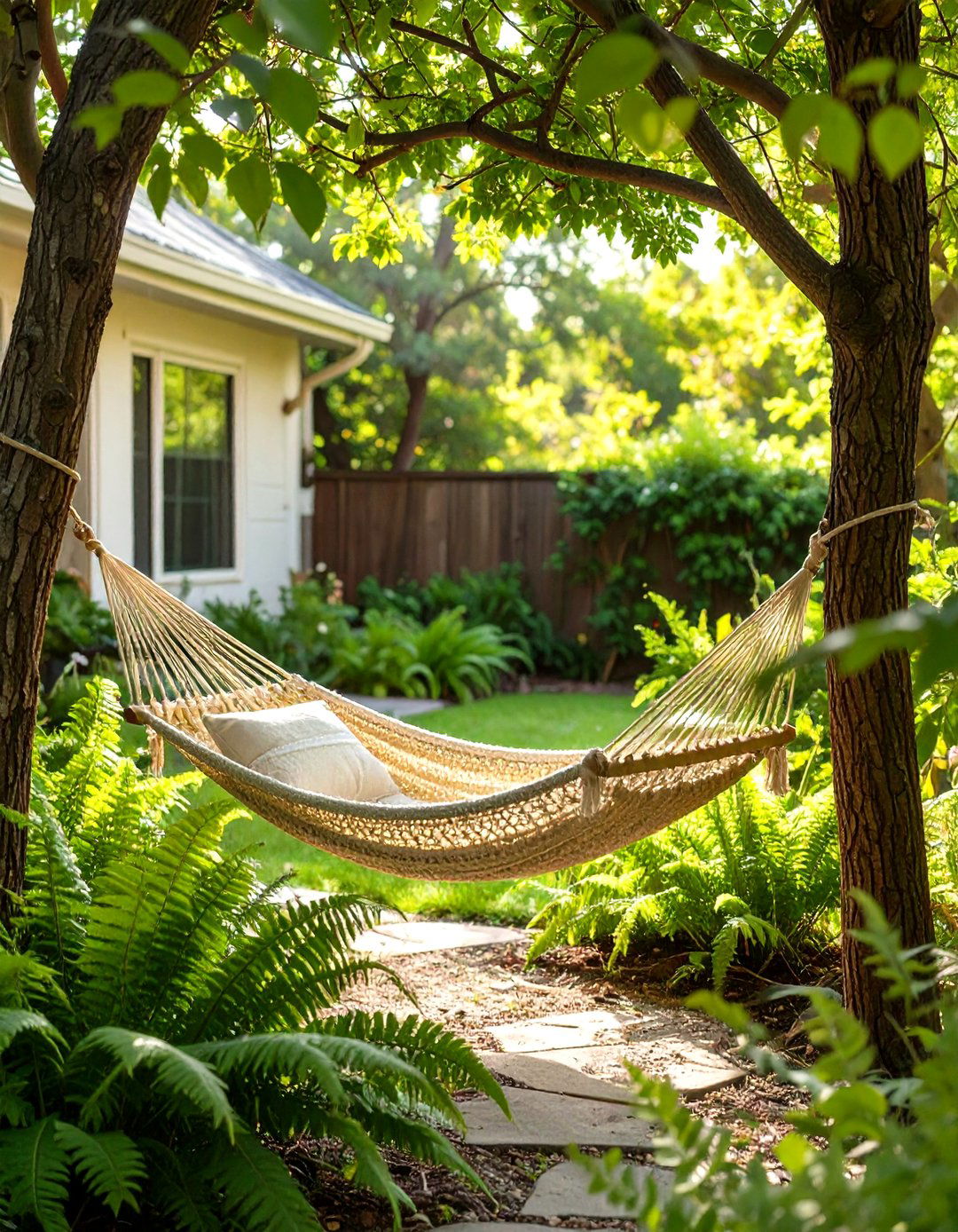Hammock Nook for Ultimate Relaxation - 30 side yard landscaping ideas