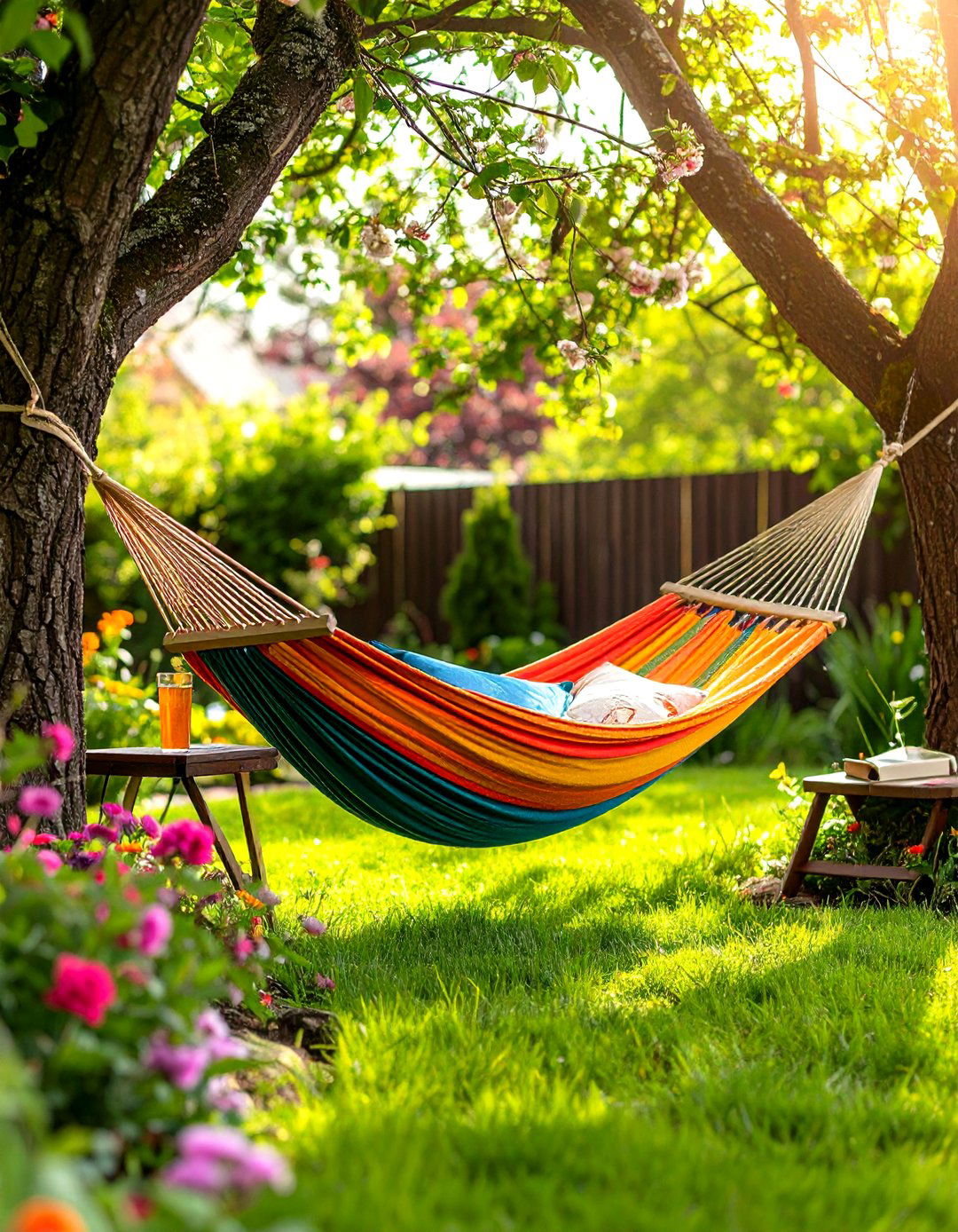 Hammock Relaxation Station - 30 inexpensive patio ideas
