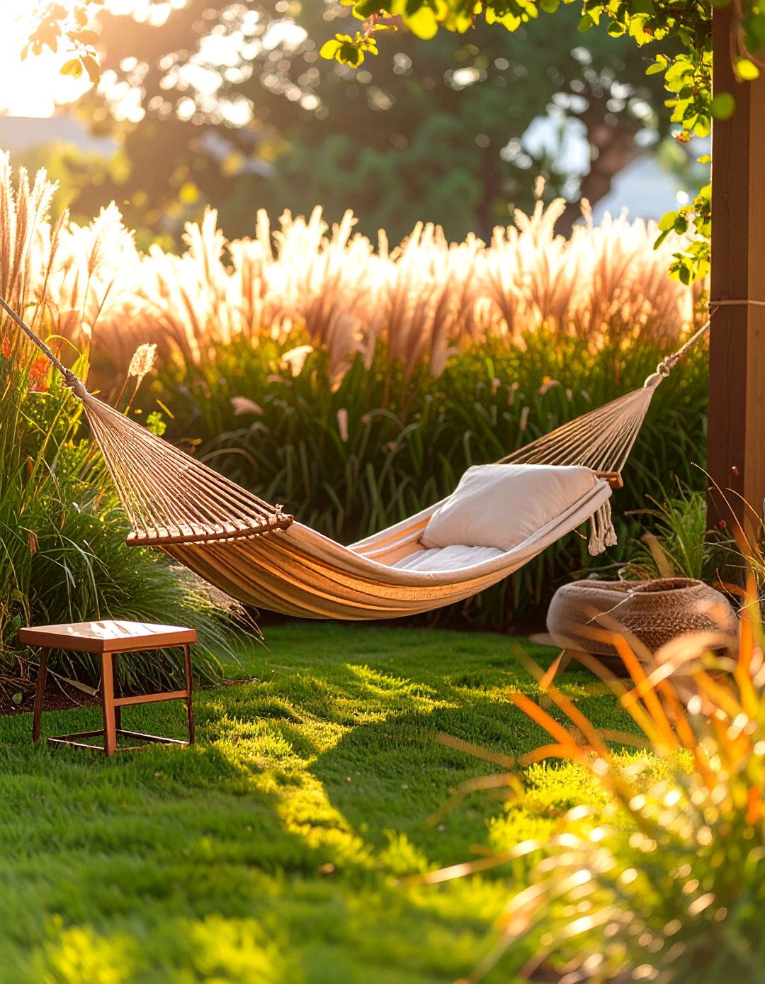 Hammock Relaxation Station - 30 corner landscaping ideas