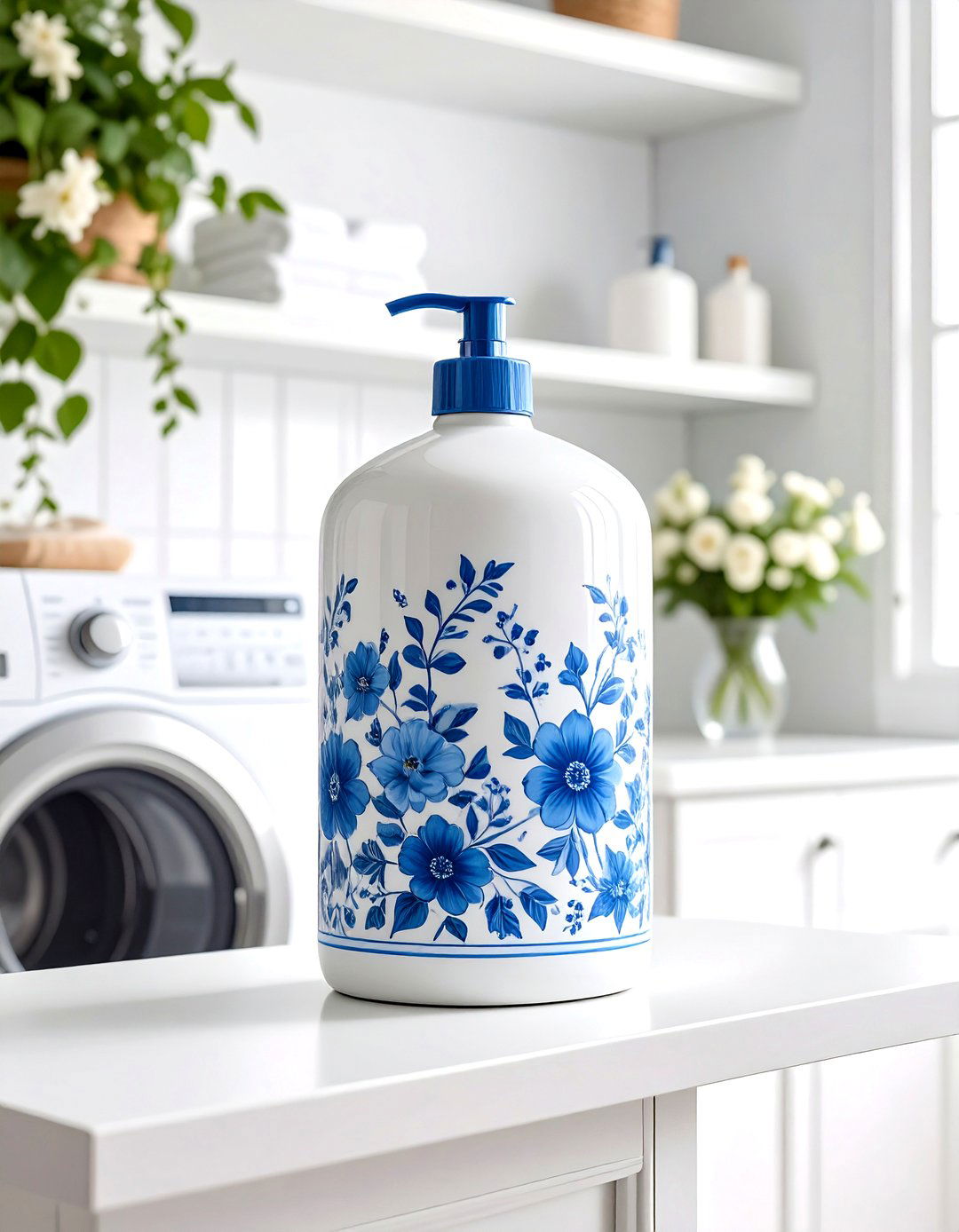 Hand Painted Ceramic Dispenser - 30 liquid laundry detergent dispenser ideas