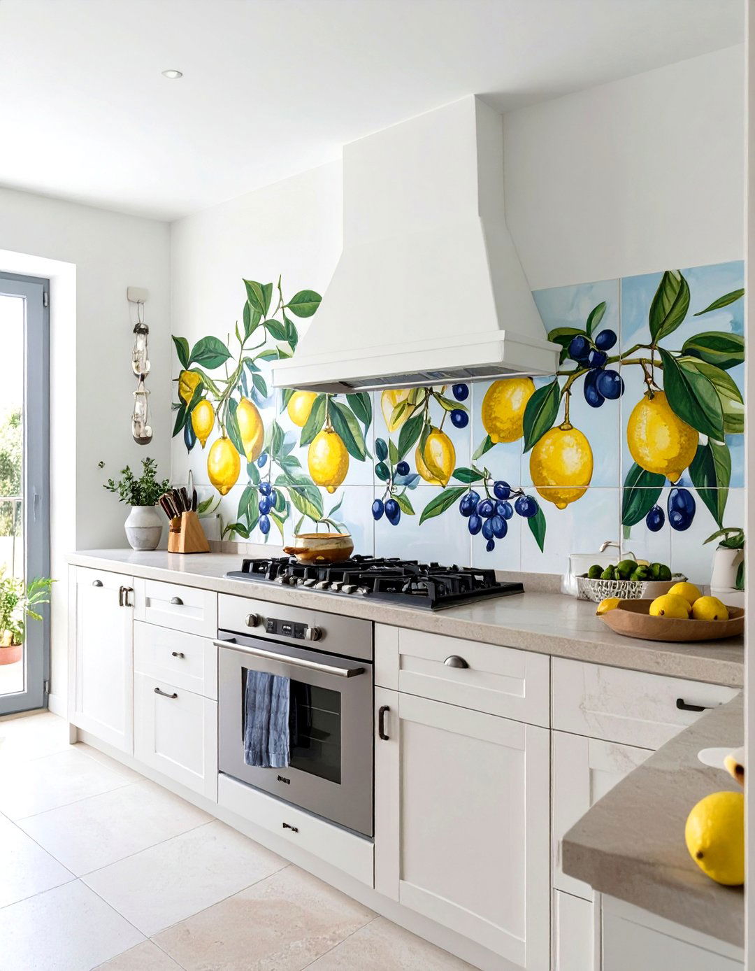 Hand Painted Tiles in a Tuscan Kitchen - 30 tuscan kitchen design ideas
