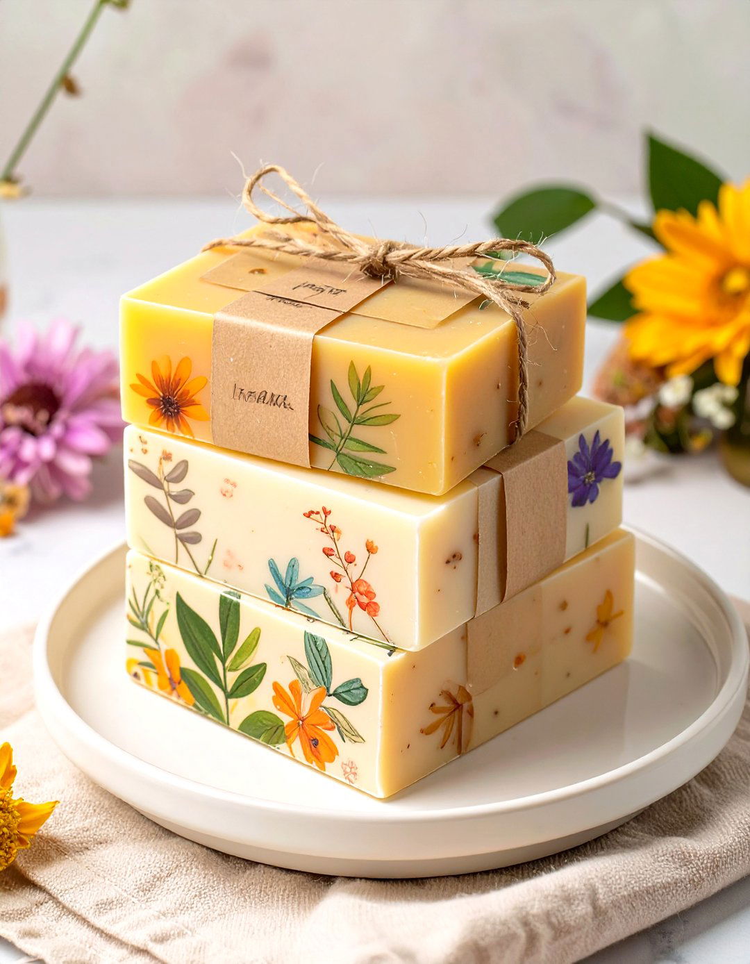 Hand Poured Themed Soap Bars - 30 baby shower party favor ideas