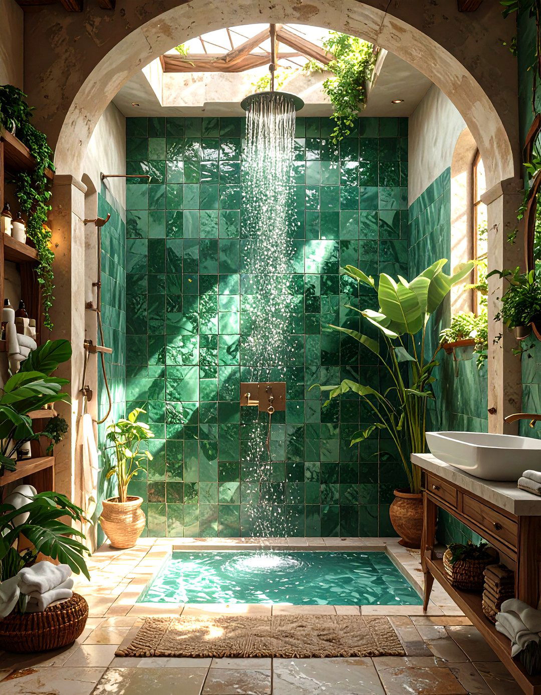 Handcrafted Zellige Tile for Textured Appeal - 30 shower ideas tile