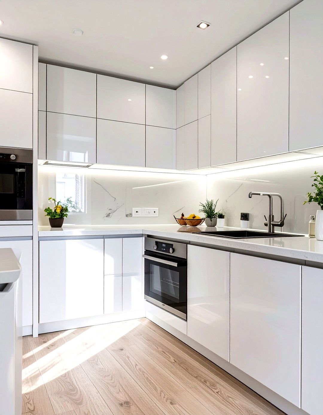 Handleless Small Kitchen Cabinets - 30 small kitchen cabinet ideas