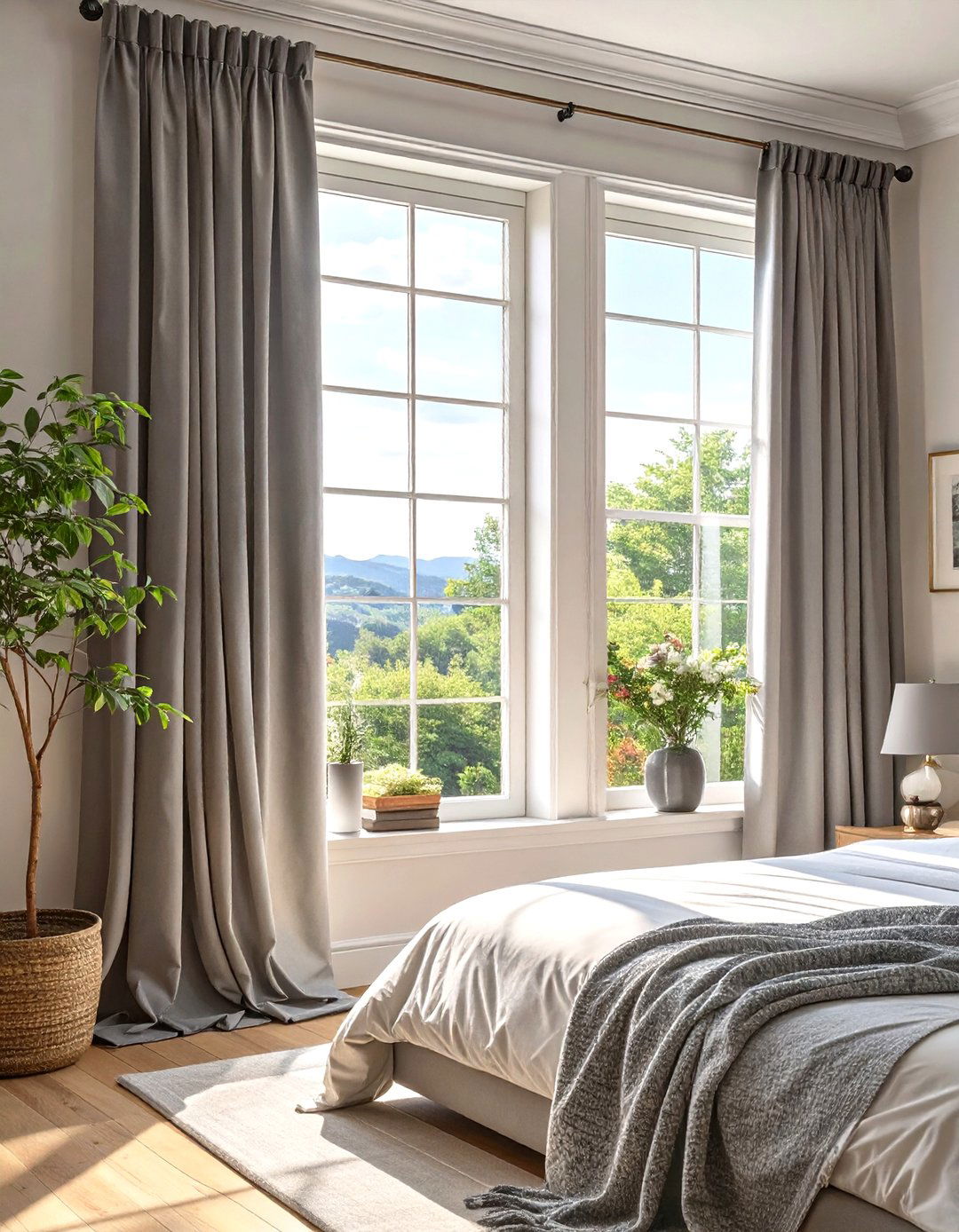 Hang Blackout Curtains - 30 ways to spice up the bedroom ideas
